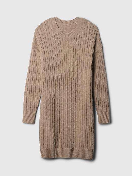 CashSoft Cable-Knit Mini Sweater Dress Product Image