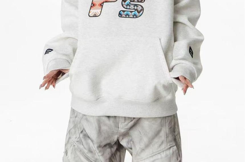 Lettering Loose Fit Hoodie Product Image