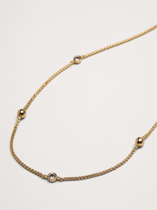 Crystal & Sphere Layering Necklace by Aureus + Argent Product Image