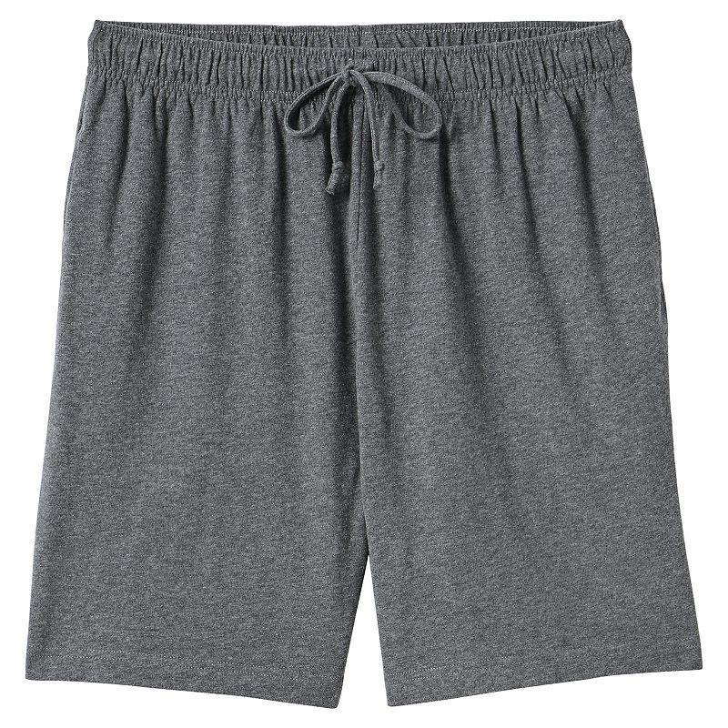 Men's Lands' End Knit Jersey Pajama Shorts, Size: XL, Pale Grey Blue Product Image