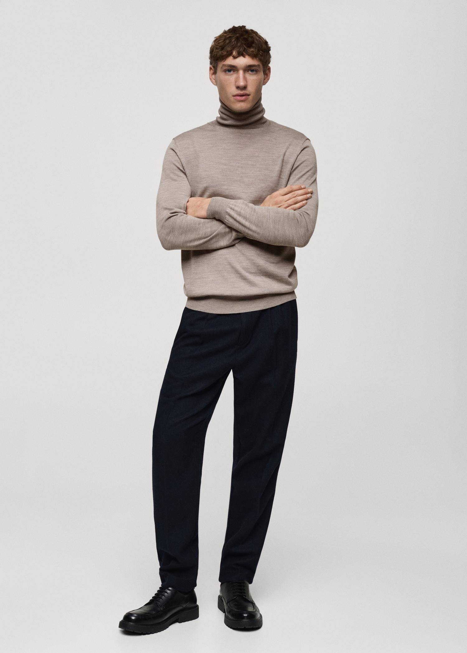 100% merino wool turtleneck sweater - Men | MANGO USA Product Image