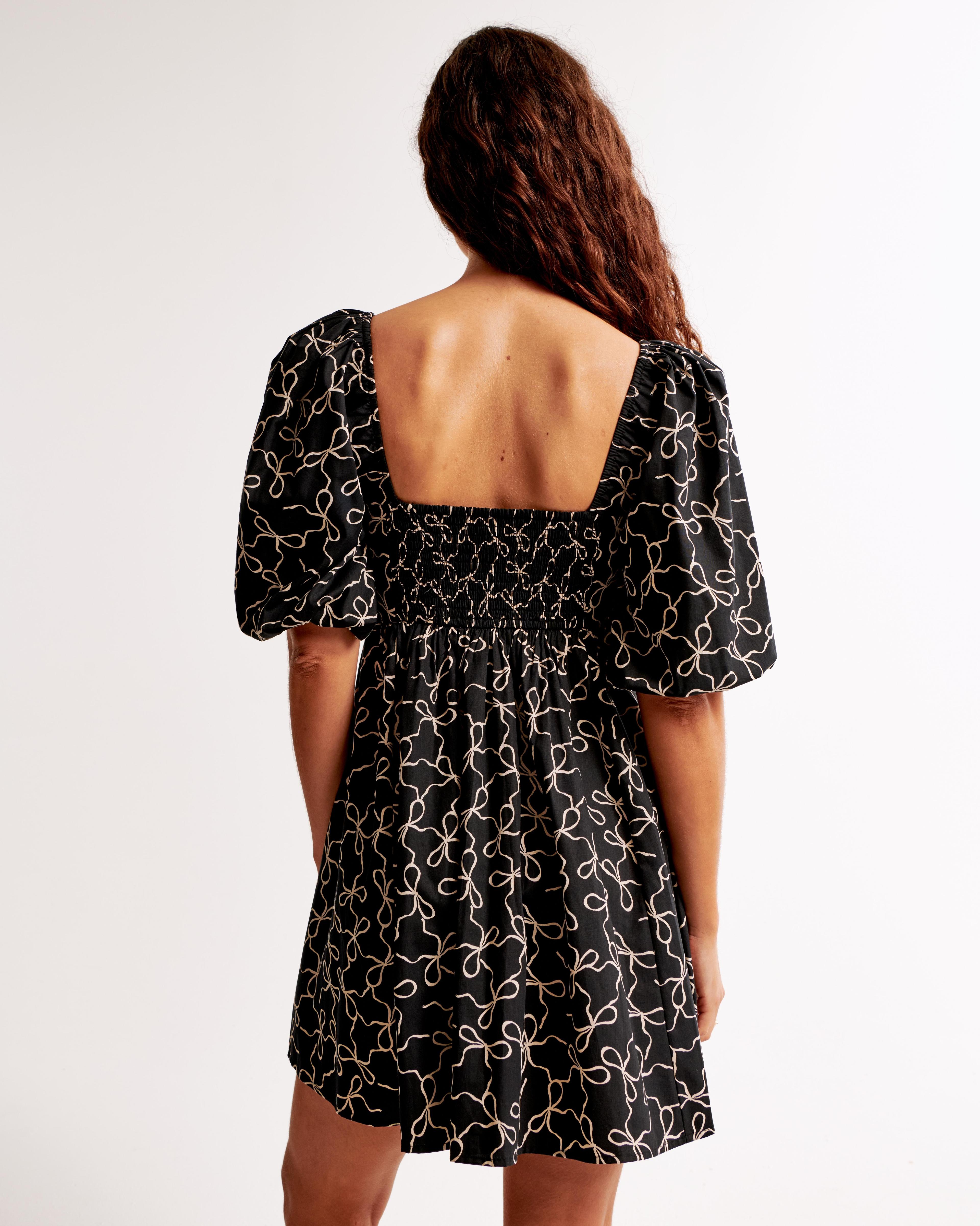 The A&F Emerson Poplin Puff Sleeve Mini Dress Product Image