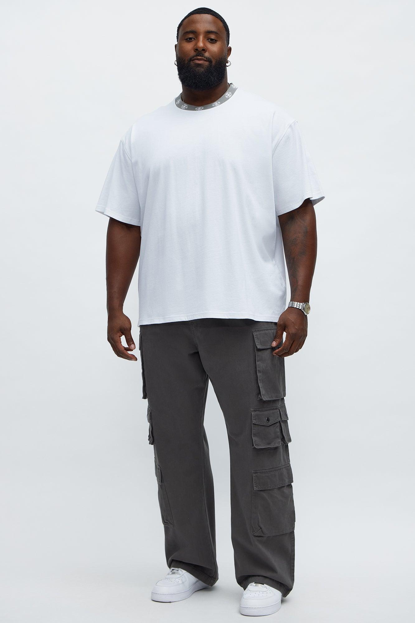 Short Sleeve Cross Collar Graphic - White Male Product Image