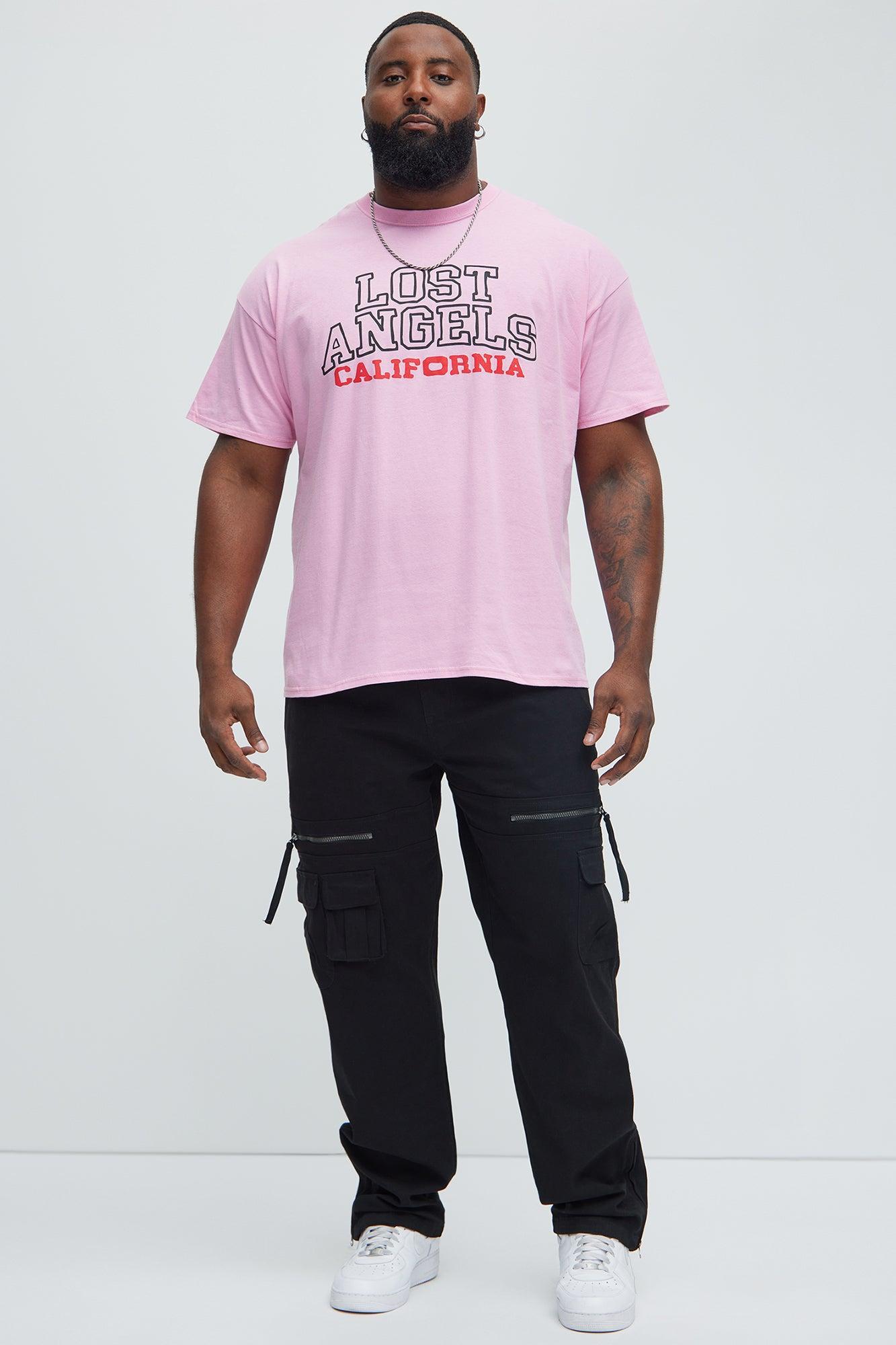 LA In Line Short Sleeve Oversized Tee - Pink Product Image