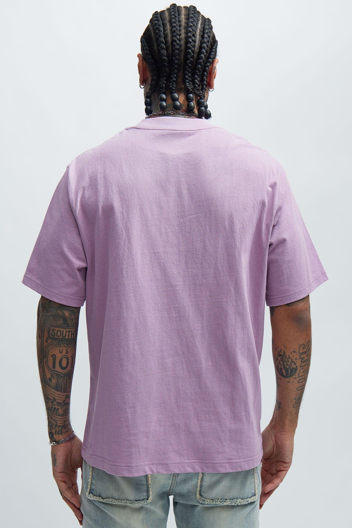 Oversized Heavyweight Short Sleeve Tee - Purple Product Image