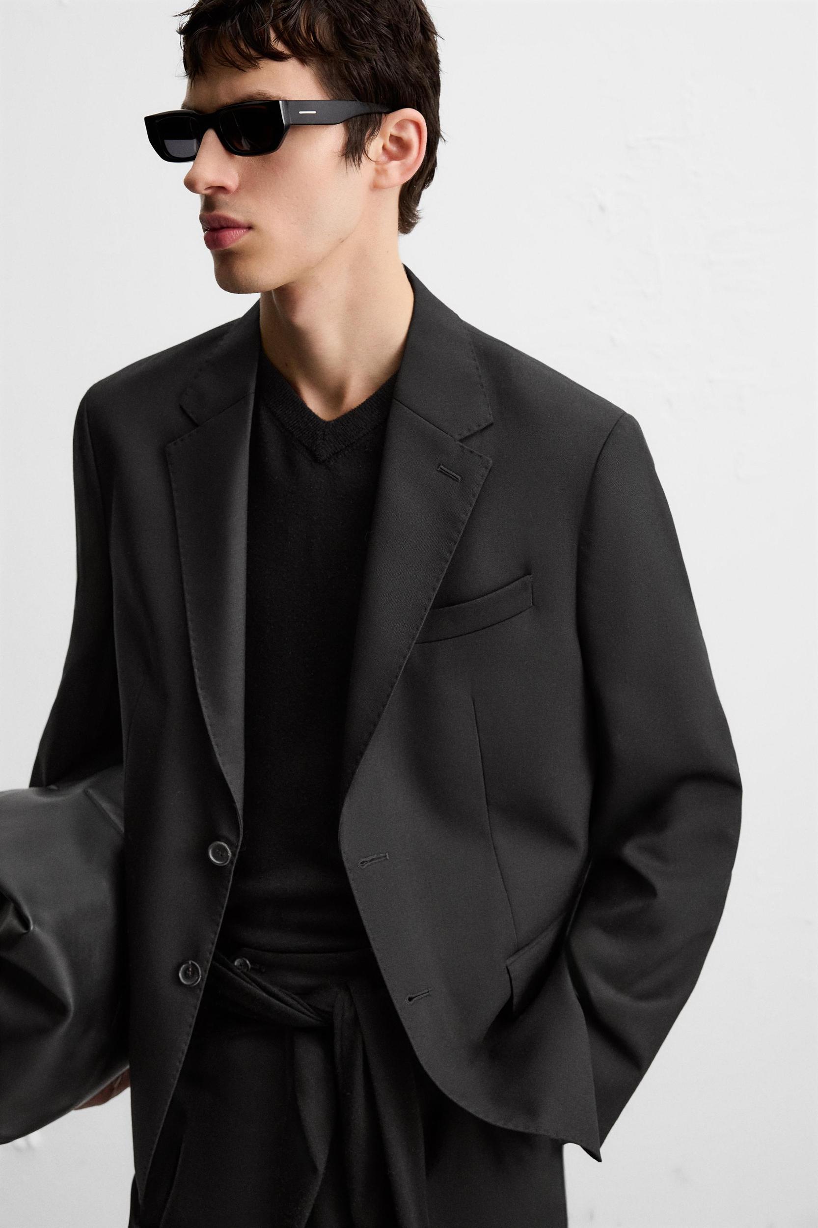 100% WOOL SUIT BLAZER Product Image