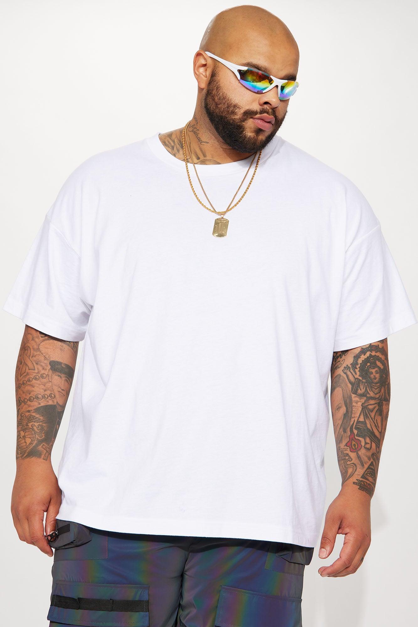 Essential Oversize Short Sleeve Tee - White Product Image