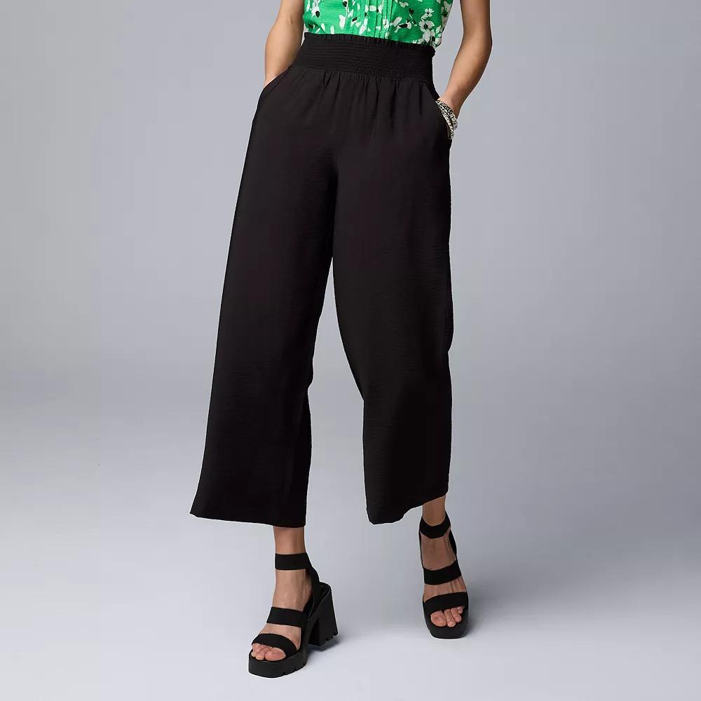 Petite Simply Vera Vera Wang Wide Leg Travel Pants, Womens Product Image