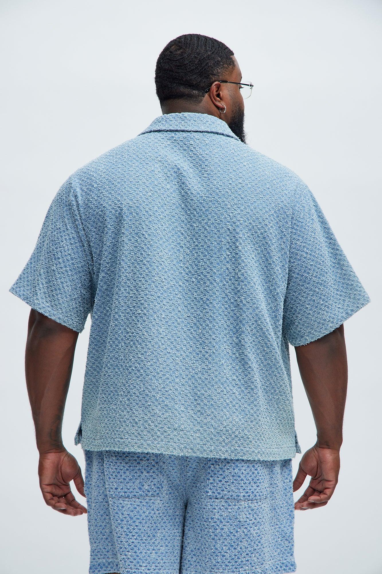 Beck Distressed Shirt - Blue Wash Product Image