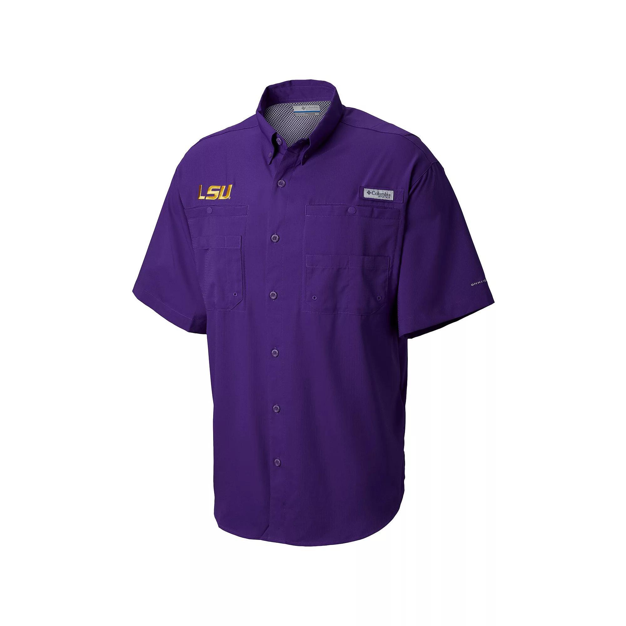 Mens Columbia LSU Tigers Big & Tall Collegiate Tamiami Button-Down Shirt Product Image