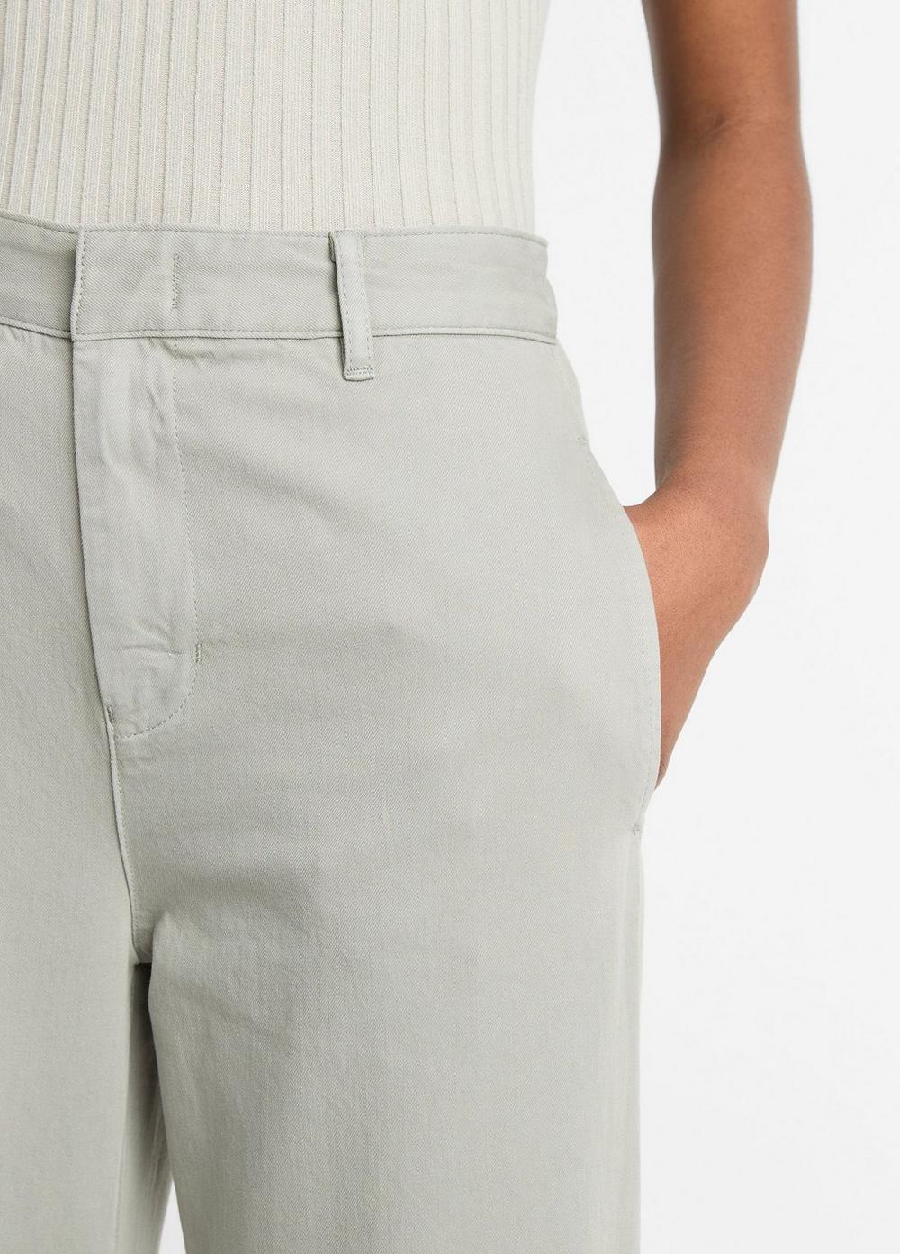 Womens Cotton Low-Rise Wide-Leg Pant, Sage Mist, Size 2 Vince Product Image