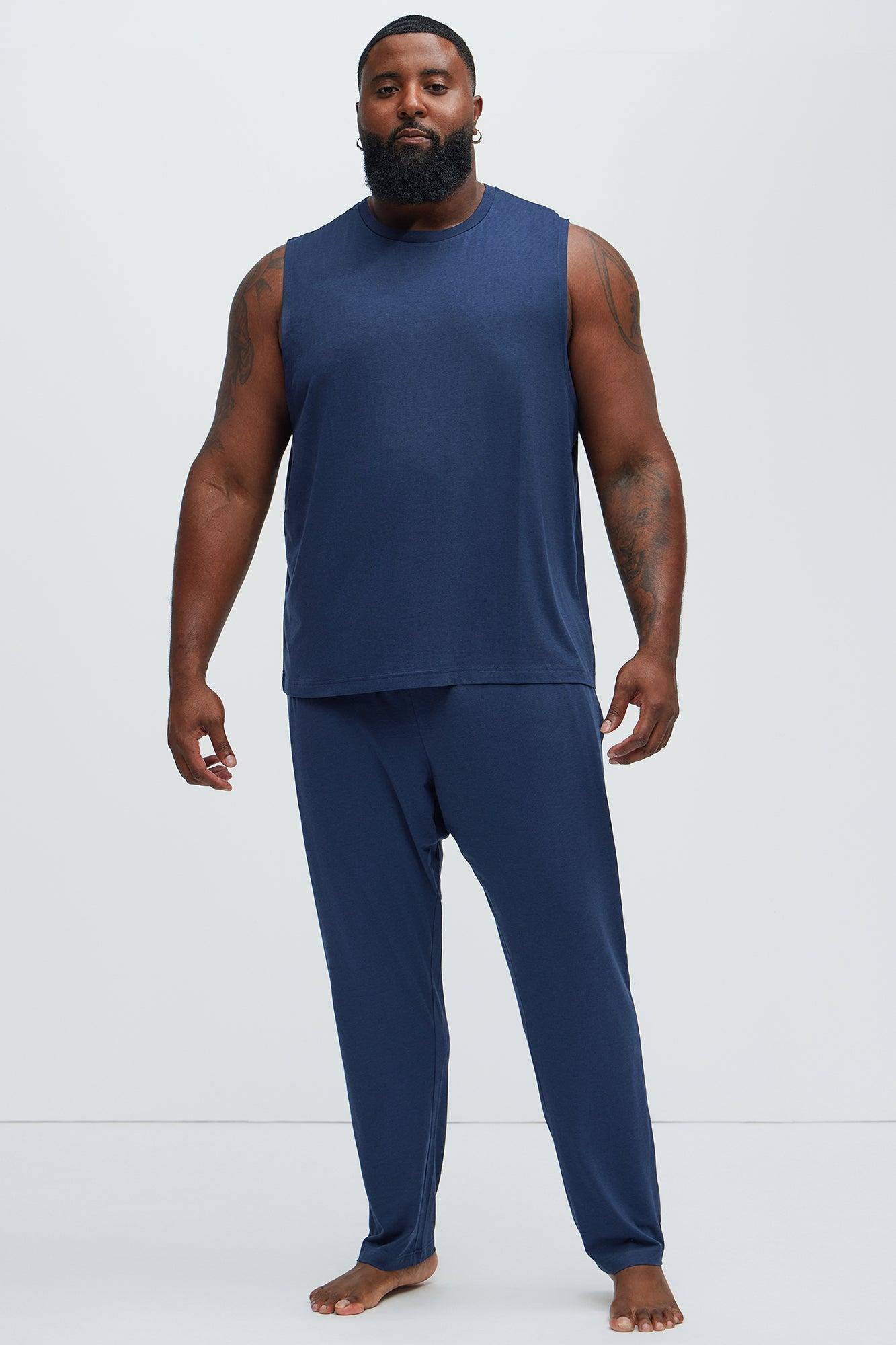 Essential Modal Lounge Sleeveless Muscle Tee - Navy Product Image
