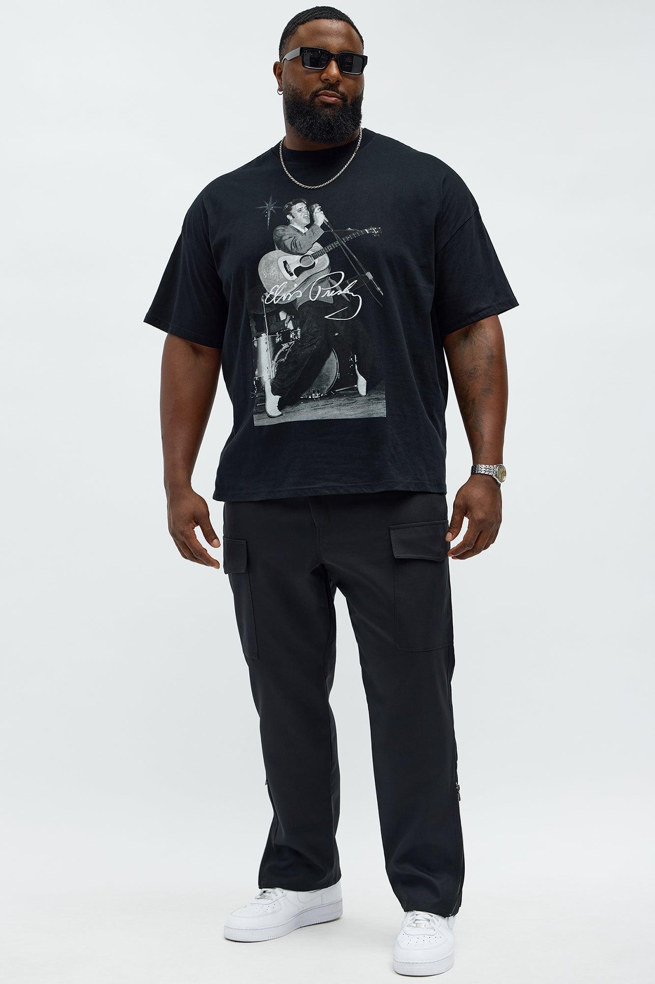 Elvis Concert Oversized Short Sleeve Tee - Black Male Product Image