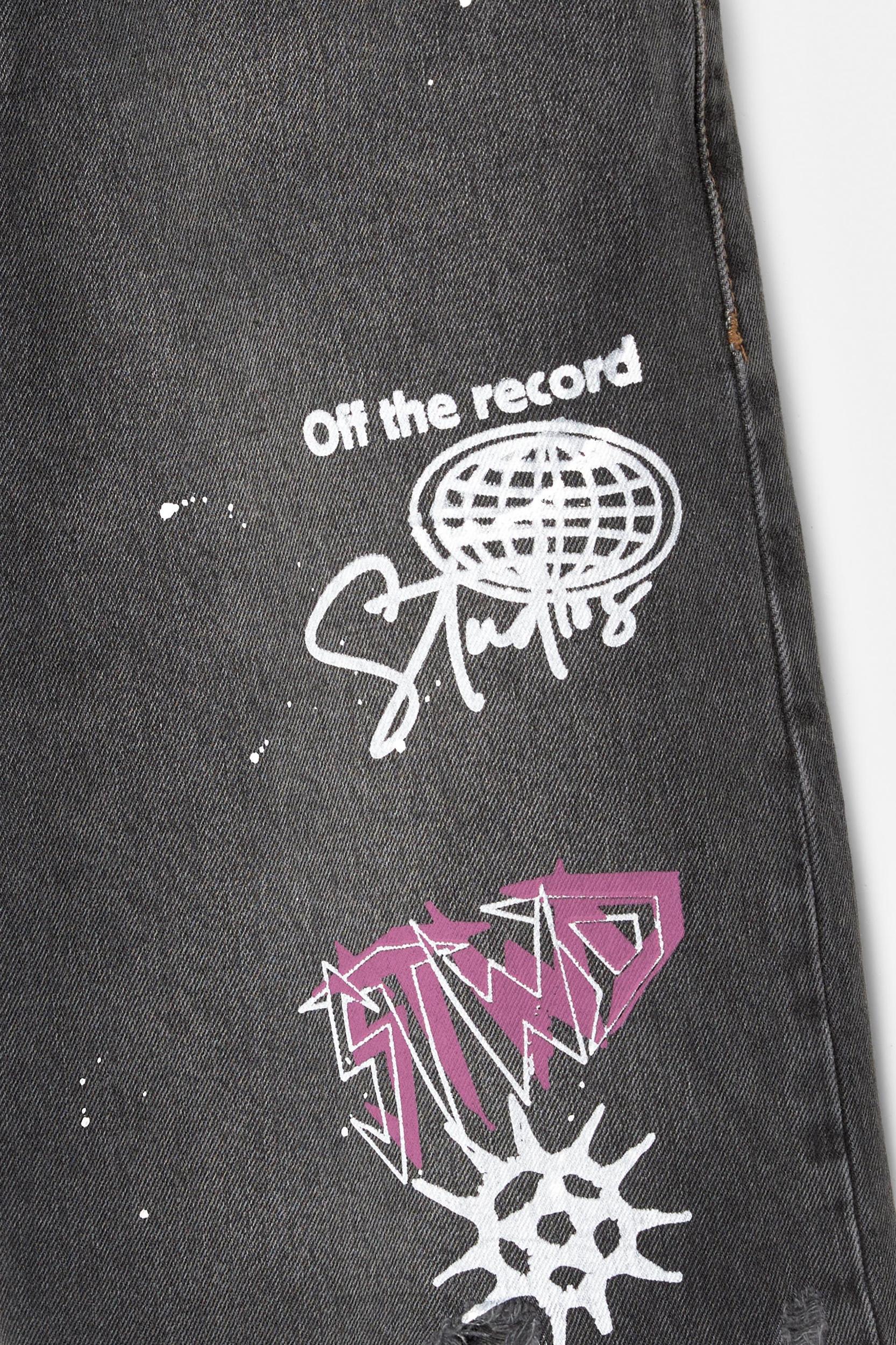 Ripped denim Bermuda shorts Product Image