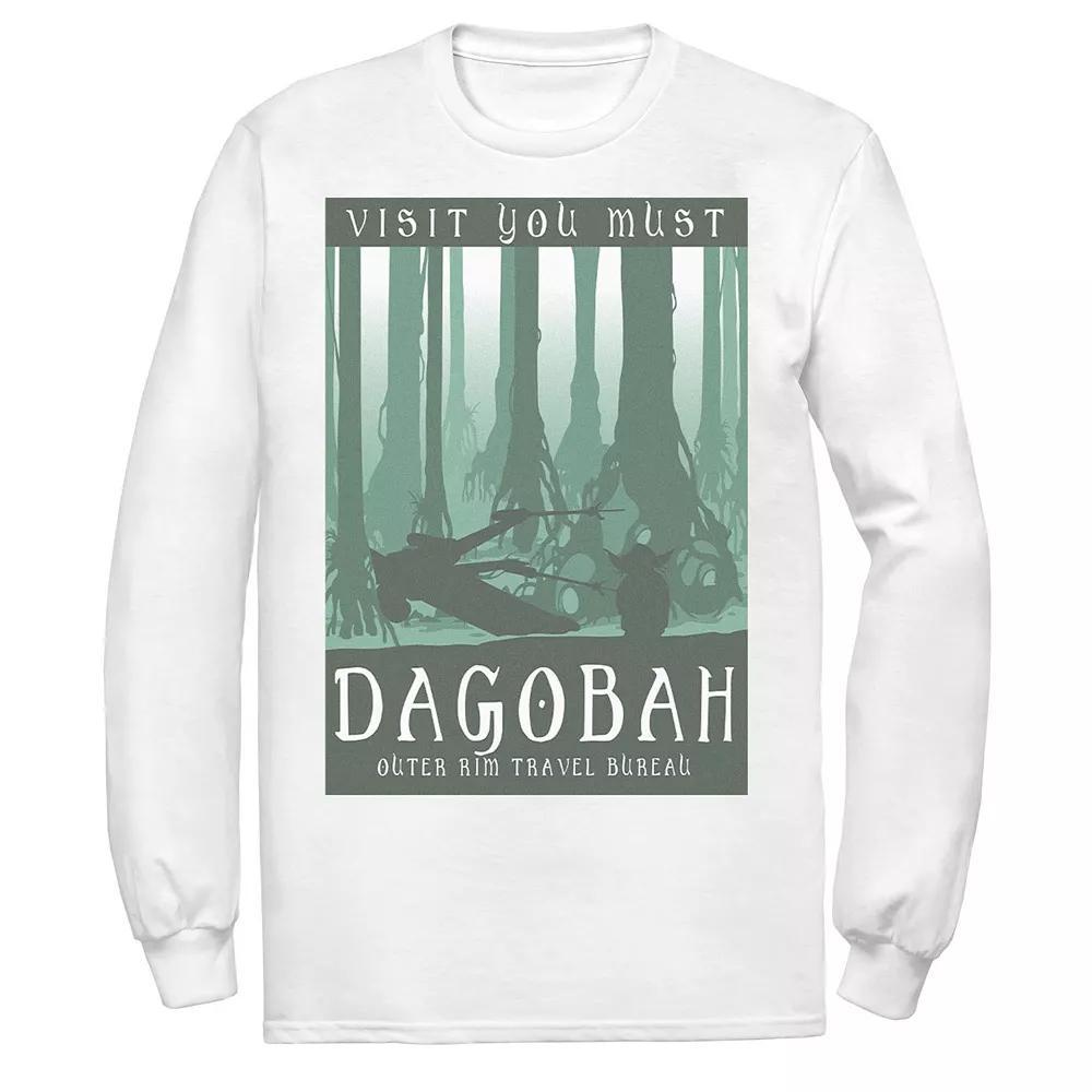 Men's Star Wars Visit You Must Dagobah Silhouette Poster Tee, Size: Medium, White Product Image