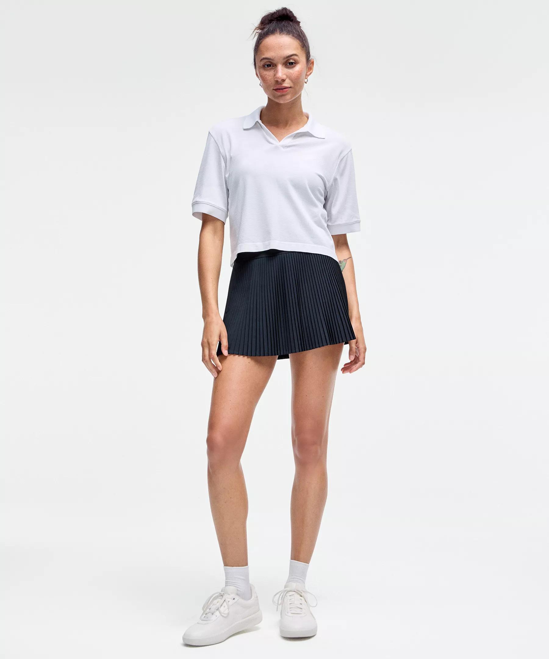 Varsity High-Rise Pleated Tennis Skirt Product Image