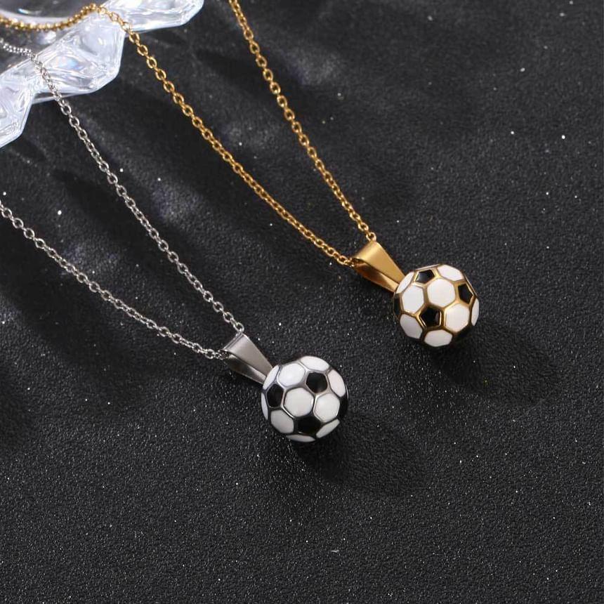 Soccer Ball Pendant Necklace Product Image