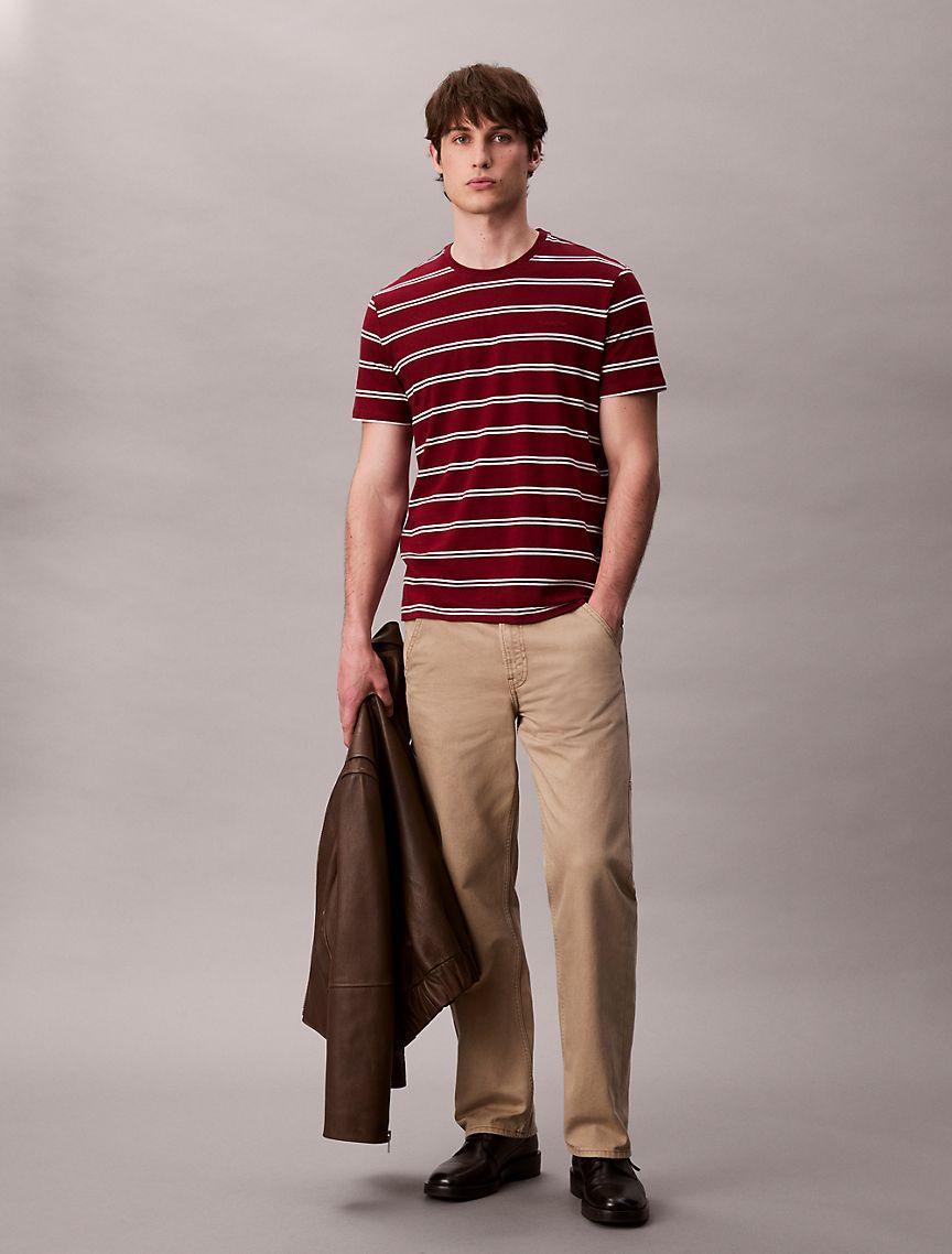 Liquid Touch Stripe Crewneck T-Shirt Product Image