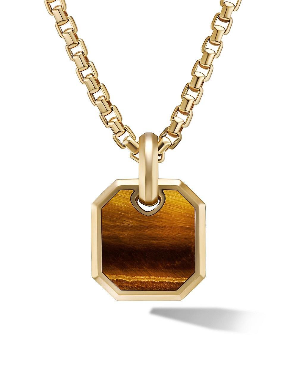 Men's Roman Pendant with Gemstone in 18K Gold Product Image