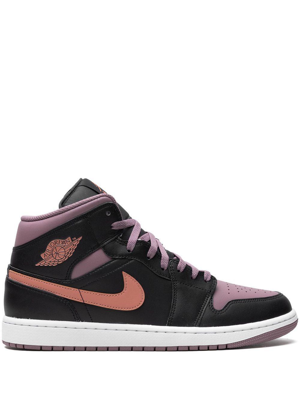 JORDAN Air  1 Mid Se "sky J Mauve" Sneakers In Sky J Orange/sky J Mauve/black Product Image