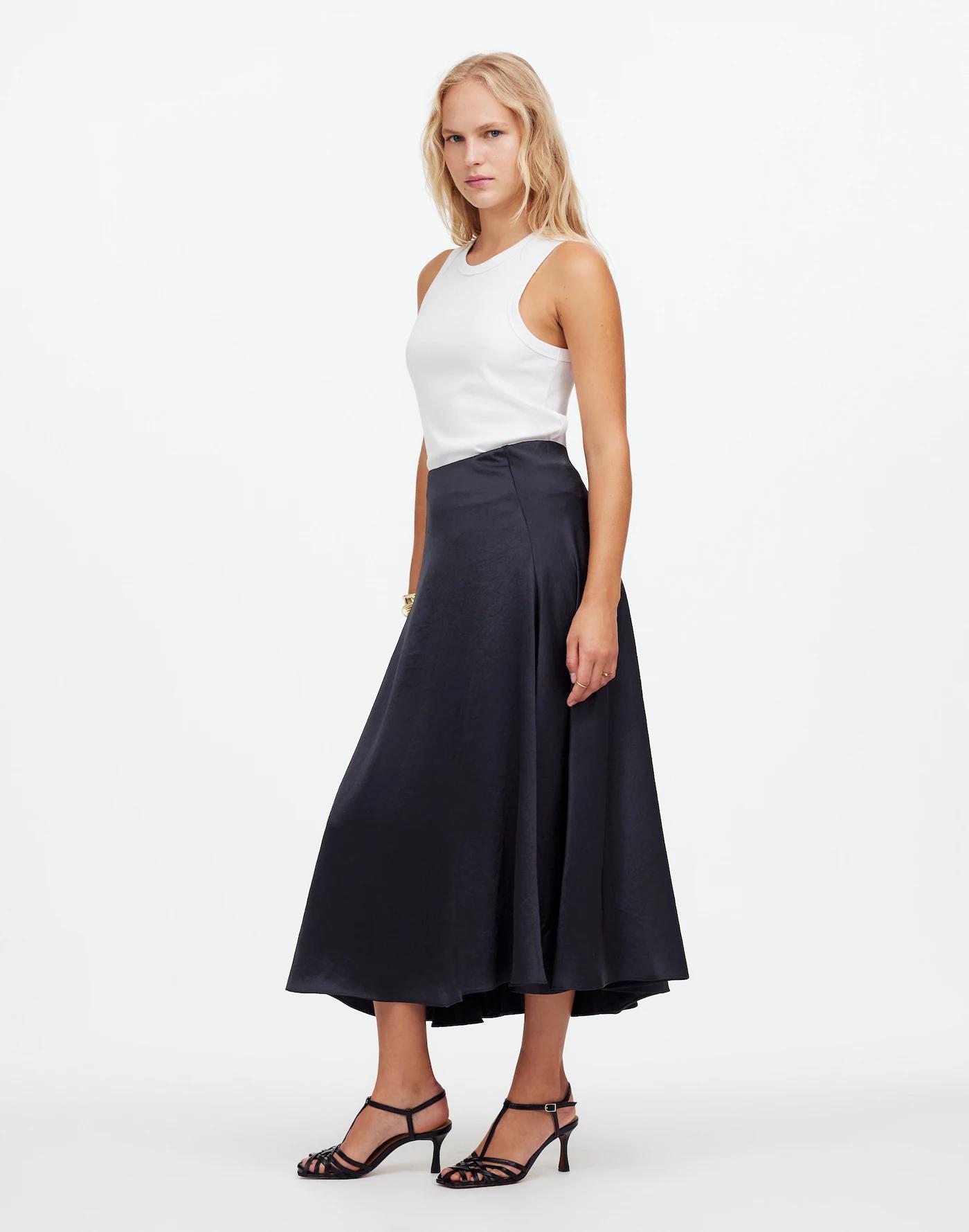 Satin Circle Slip Skirt Product Image