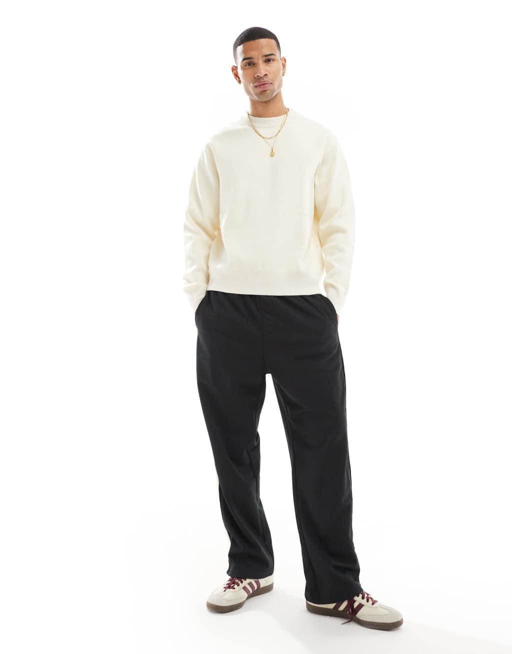 Jack & Jones oversized sweater in cream Product Image