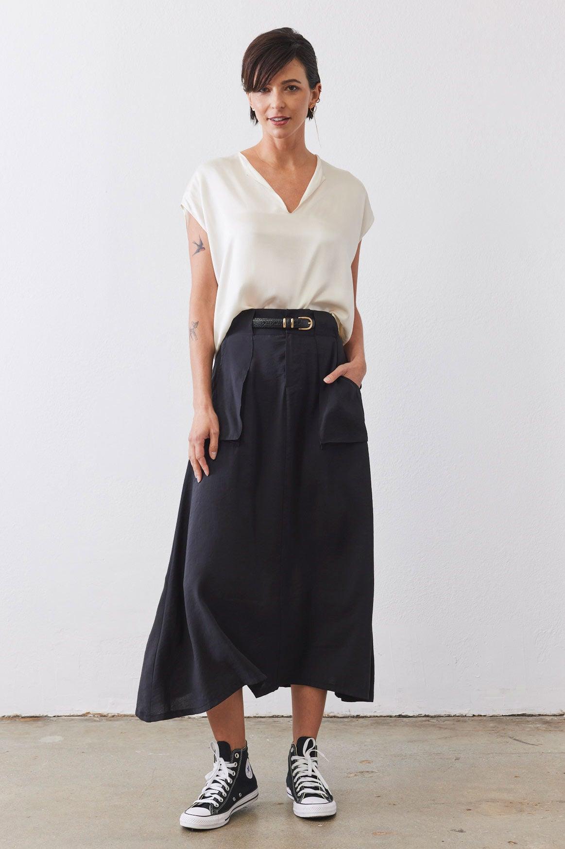 Light Poplin Utility Skirt Product Image