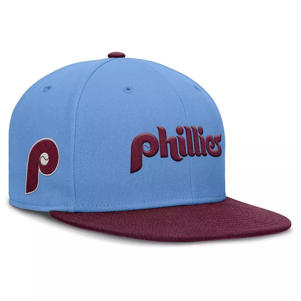 Men's Nike Light Blue Philadelphia Phillies True Performance Fitted Hat, Size: 7 1/4 Product Image