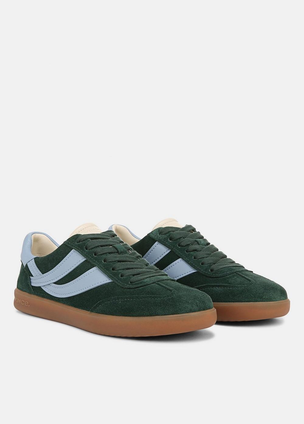 Womens Oasis Suede & Leather Sneaker, Evergreen/glacial Blue, Size 8.5 Vince Product Image