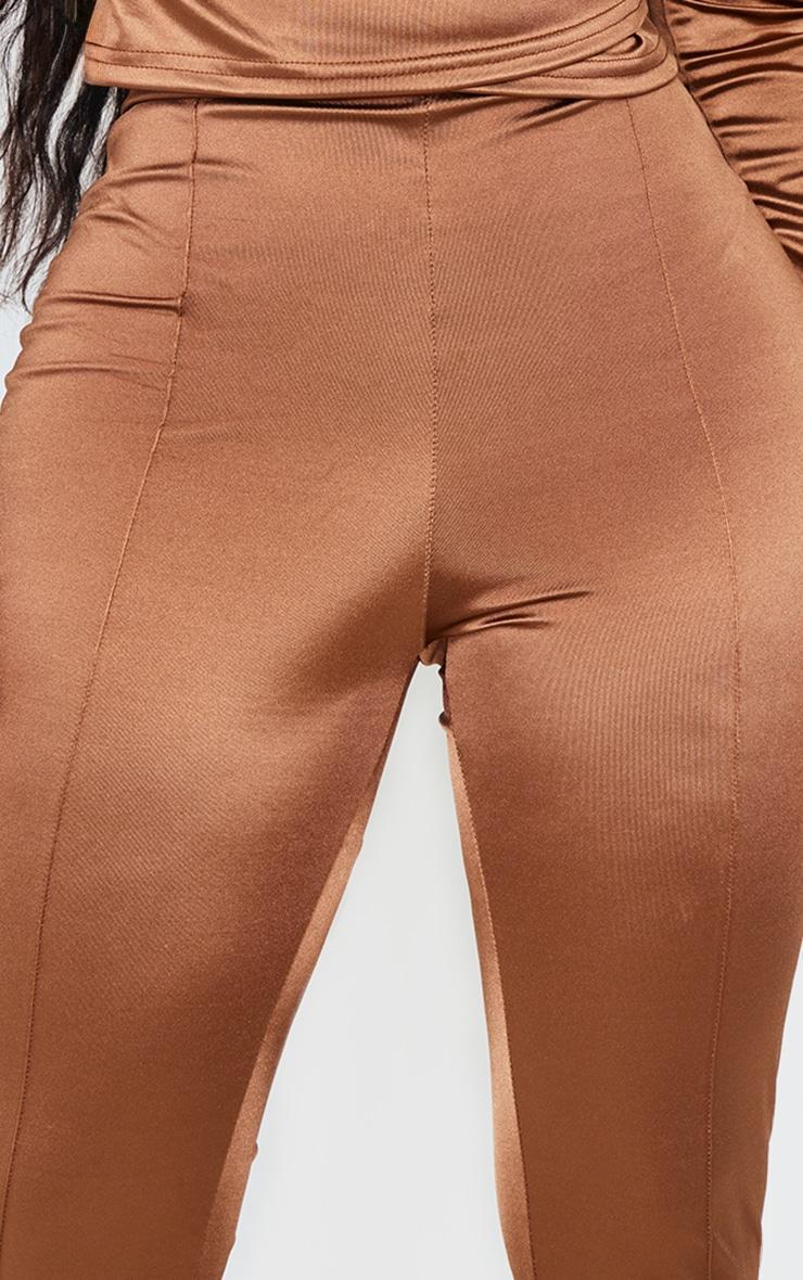 Shape Brown Disco Sculpt Pintuck Leggings Product Image