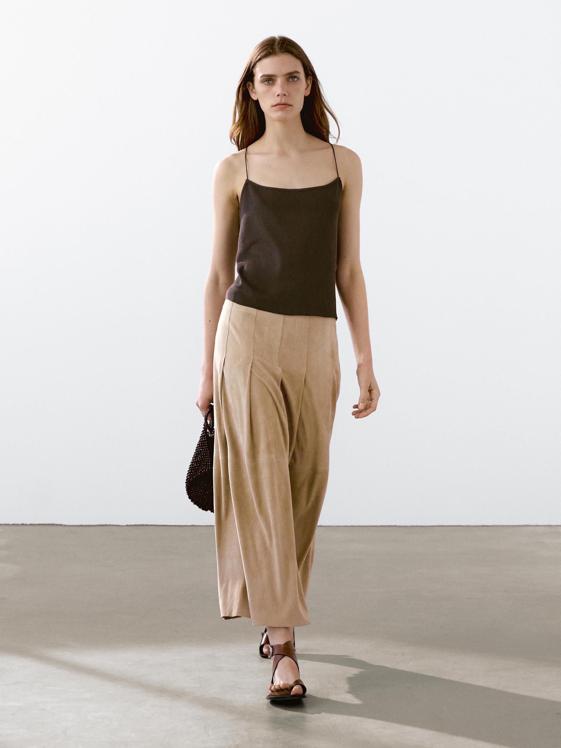 Textured strappy top Product Image