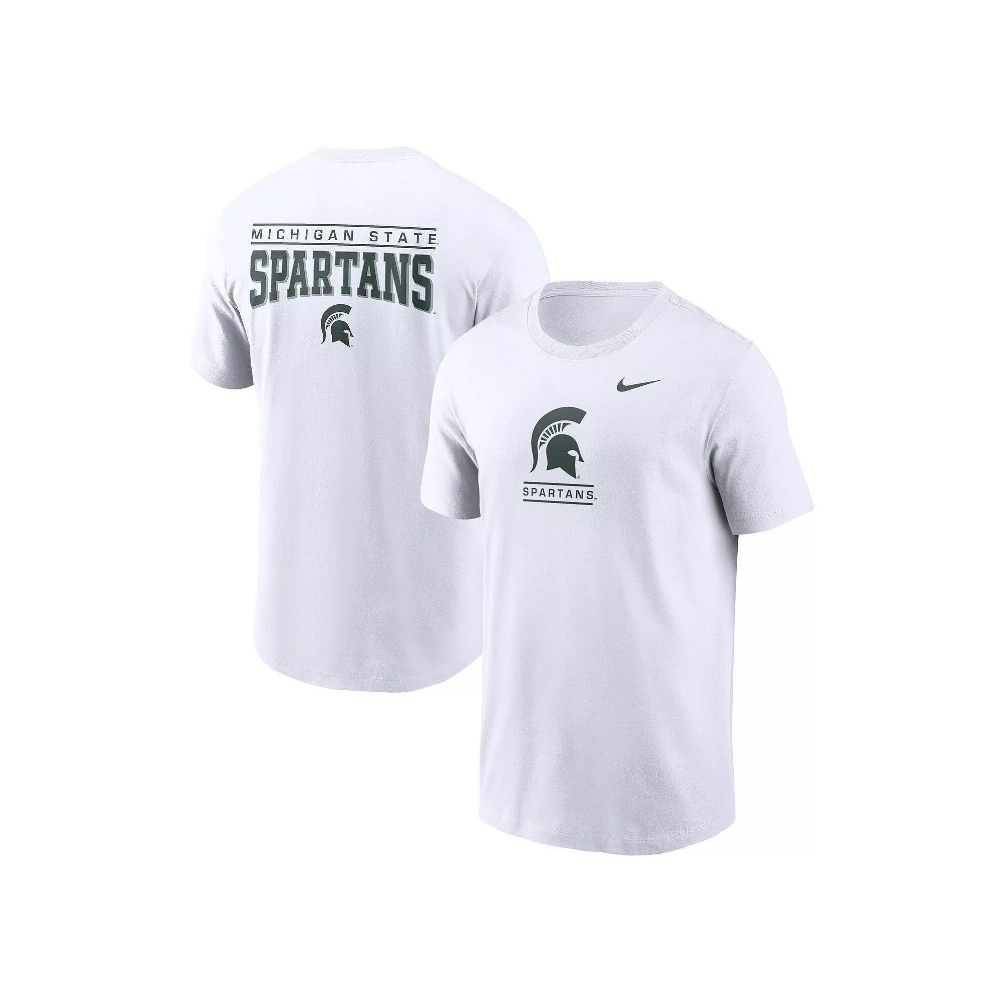 Men's Nike White Michigan State Spartans T-Shirt, Size: 2XL Product Image