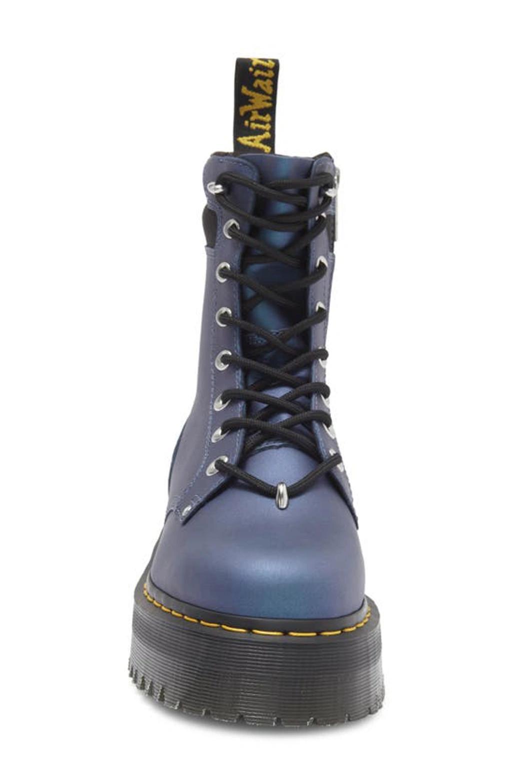 DR. MARTENS' Jadon Ii Platform Leather Boots In Blue Product Image