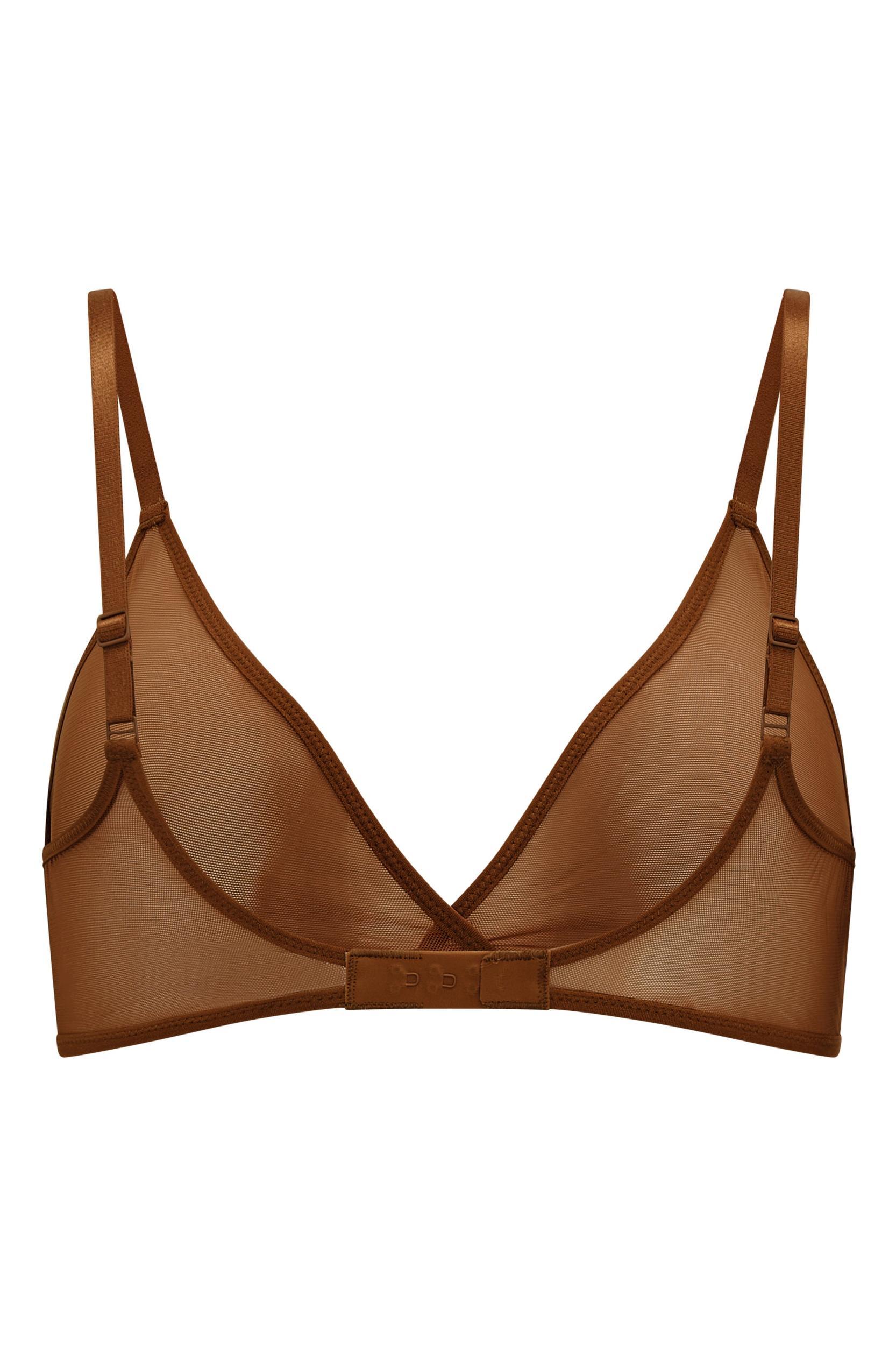 Soft Mesh Single Layer Triangle Bra in Chestnut Product Image