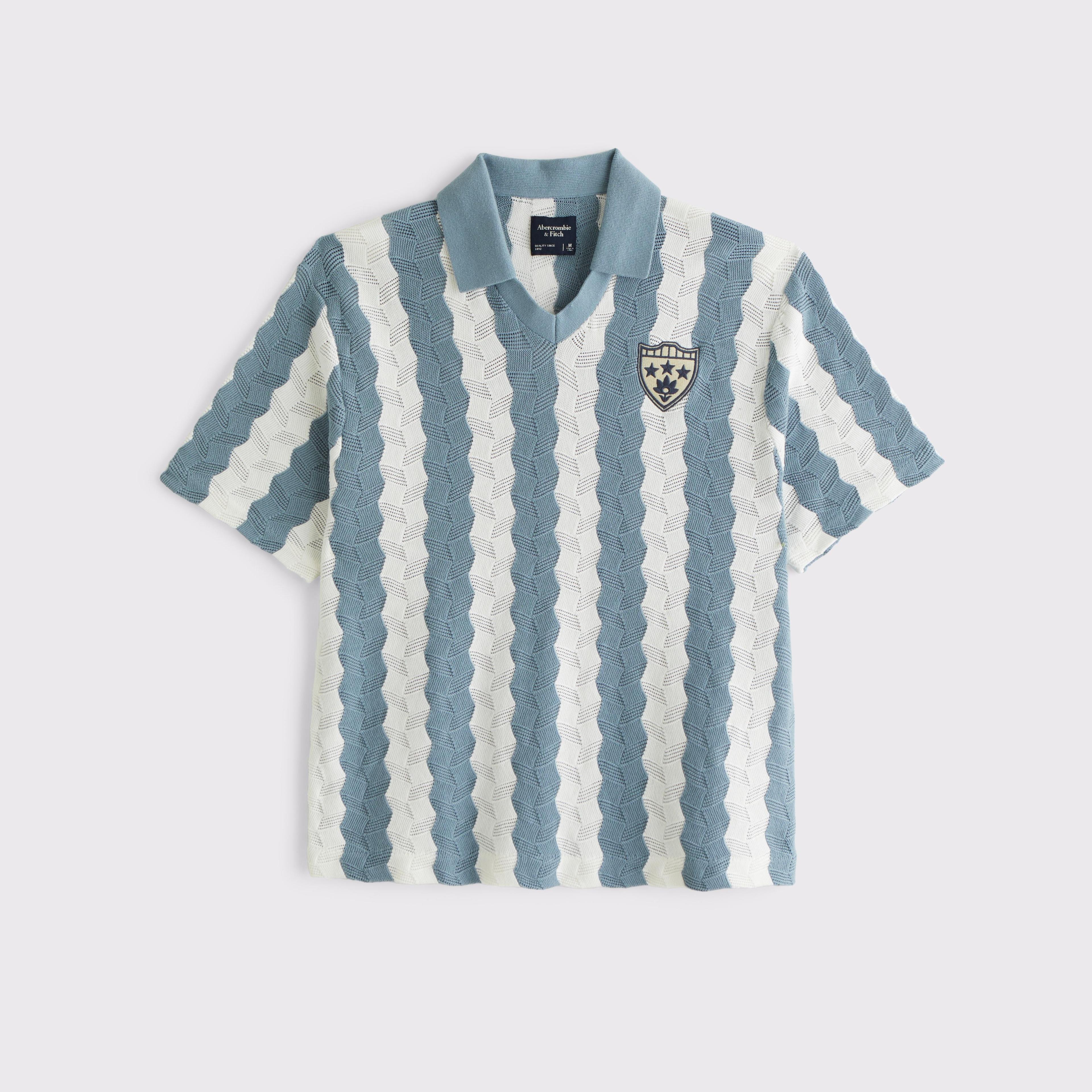 Striped Soccer Jersey-Inspired Sweater Product Image