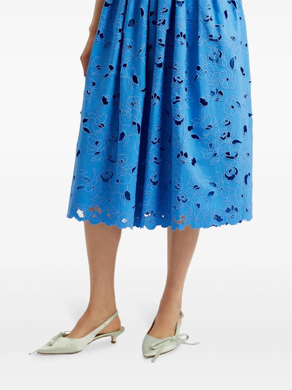 floral-embroidered midi skirt Product Image