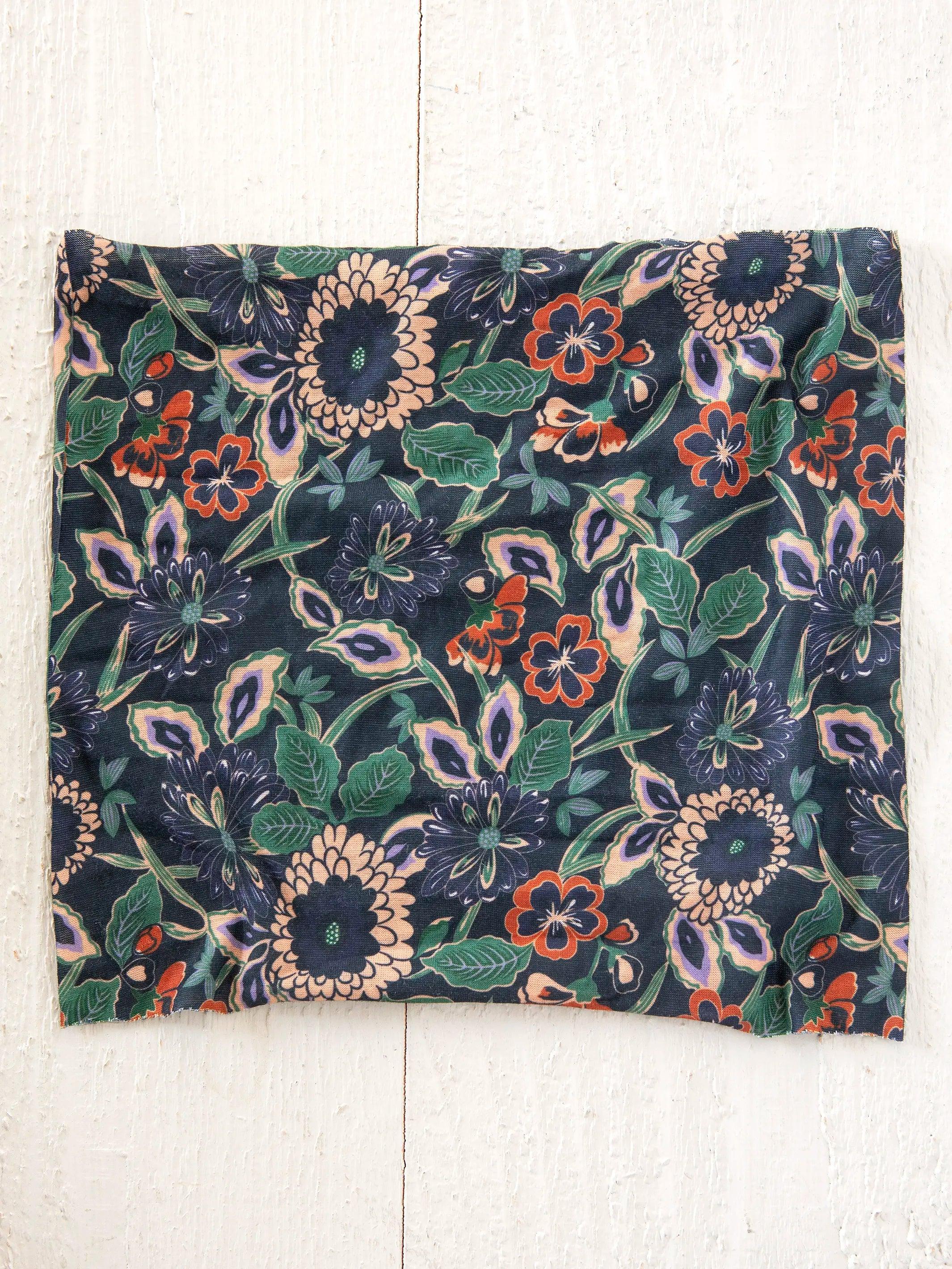 Half Boho Bandeau® Headband - Navy Tan Dahlias Product Image