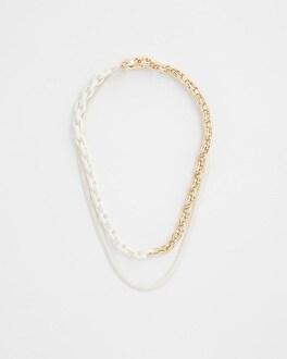 MagneticMix™ White Multistrand Necklace Product Image