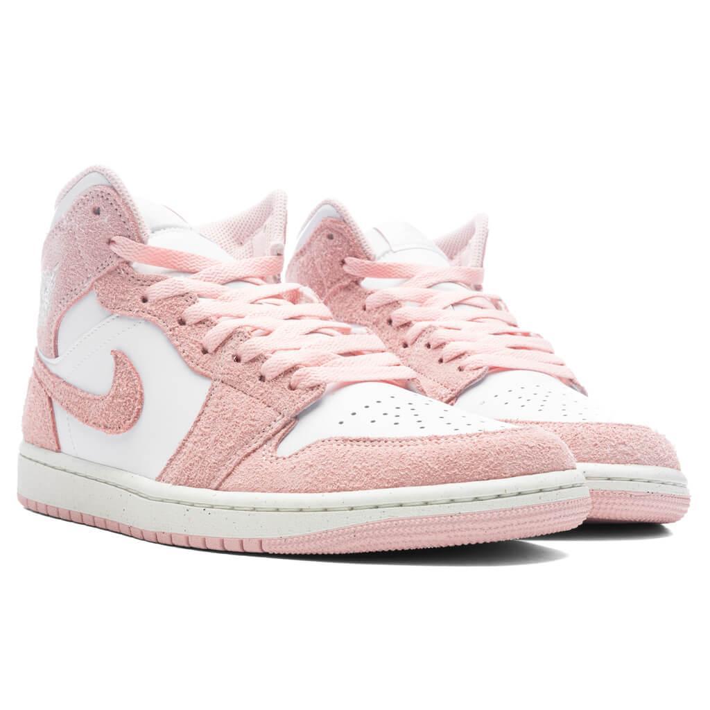 Air Jordan 1 Mid SE - White/Legend Pink/Sail Male Product Image