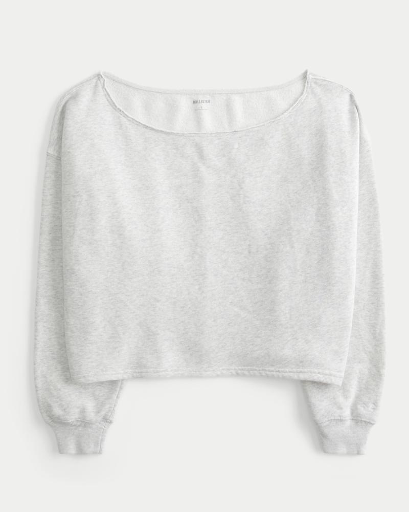 Easy Double Off-the-Shoulder Sweatshirt Product Image