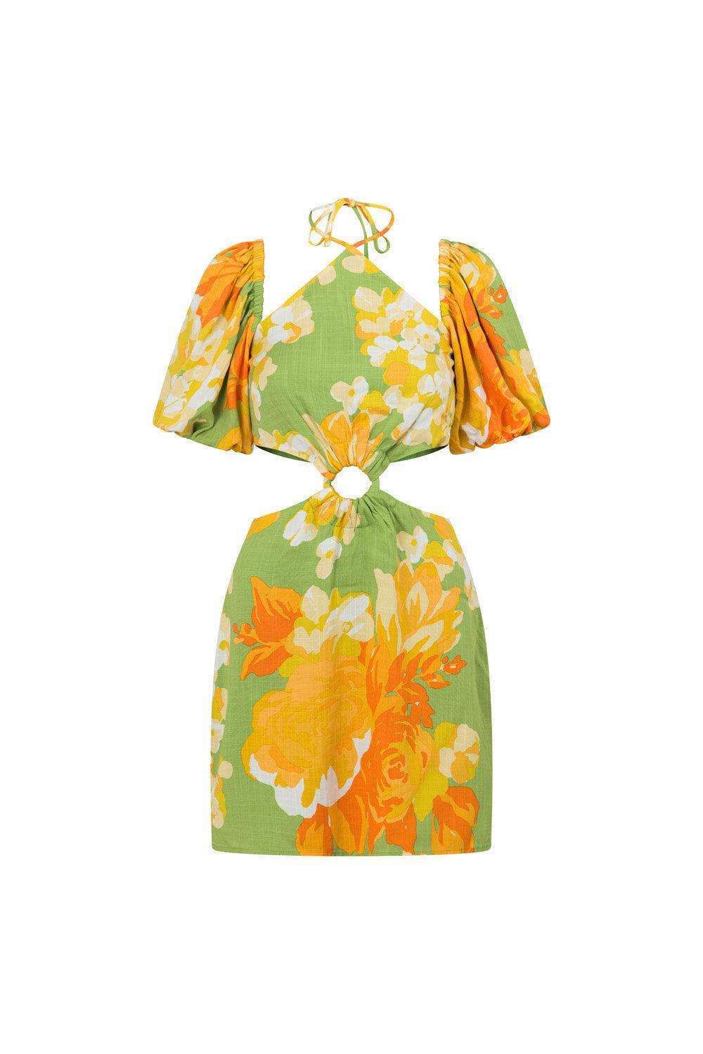 Pasha Cutout Dress - Floral Sunset Product Image