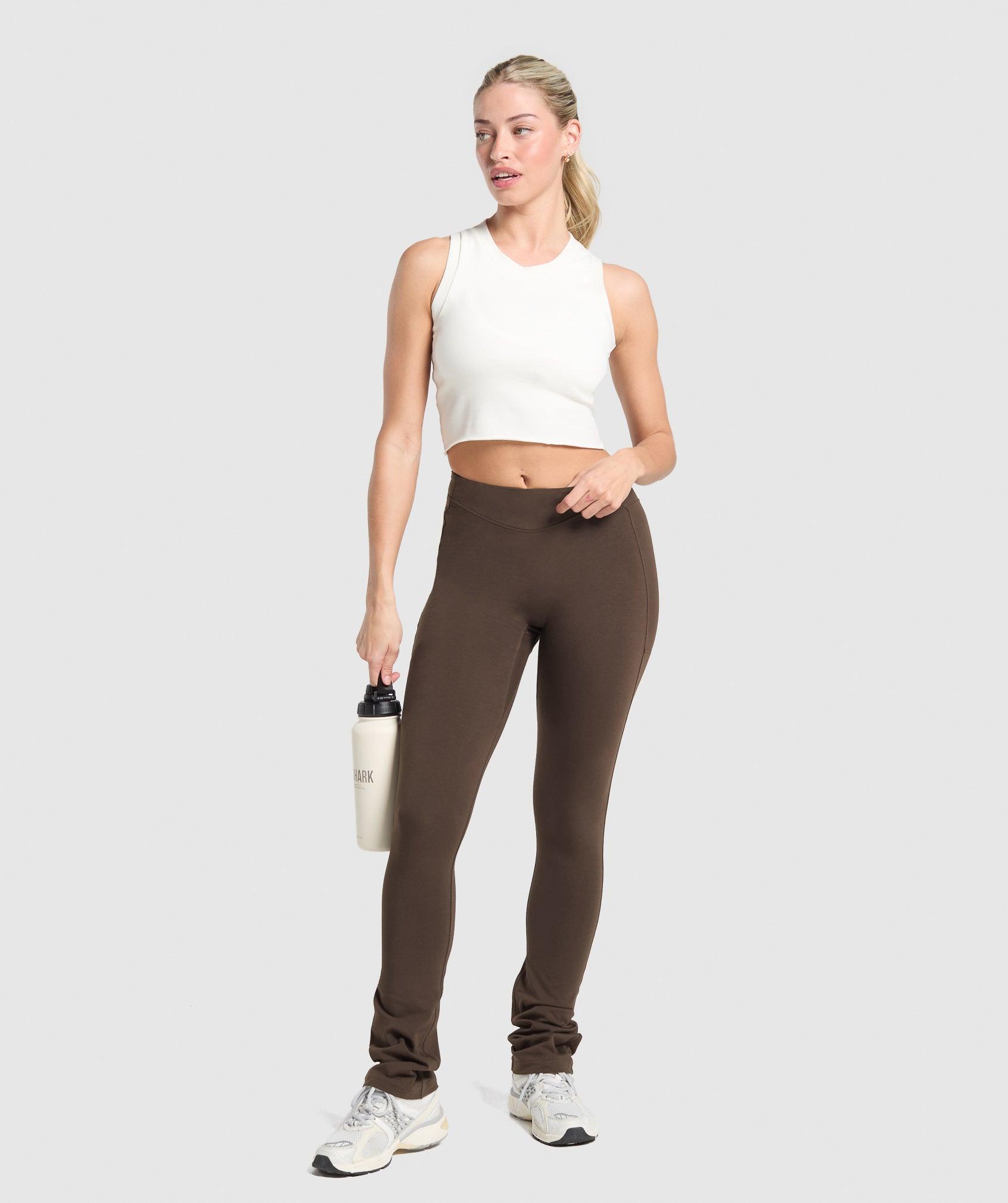 Gymshark Rest Day Bootcut Leggings - Archive Brown Female Product Image