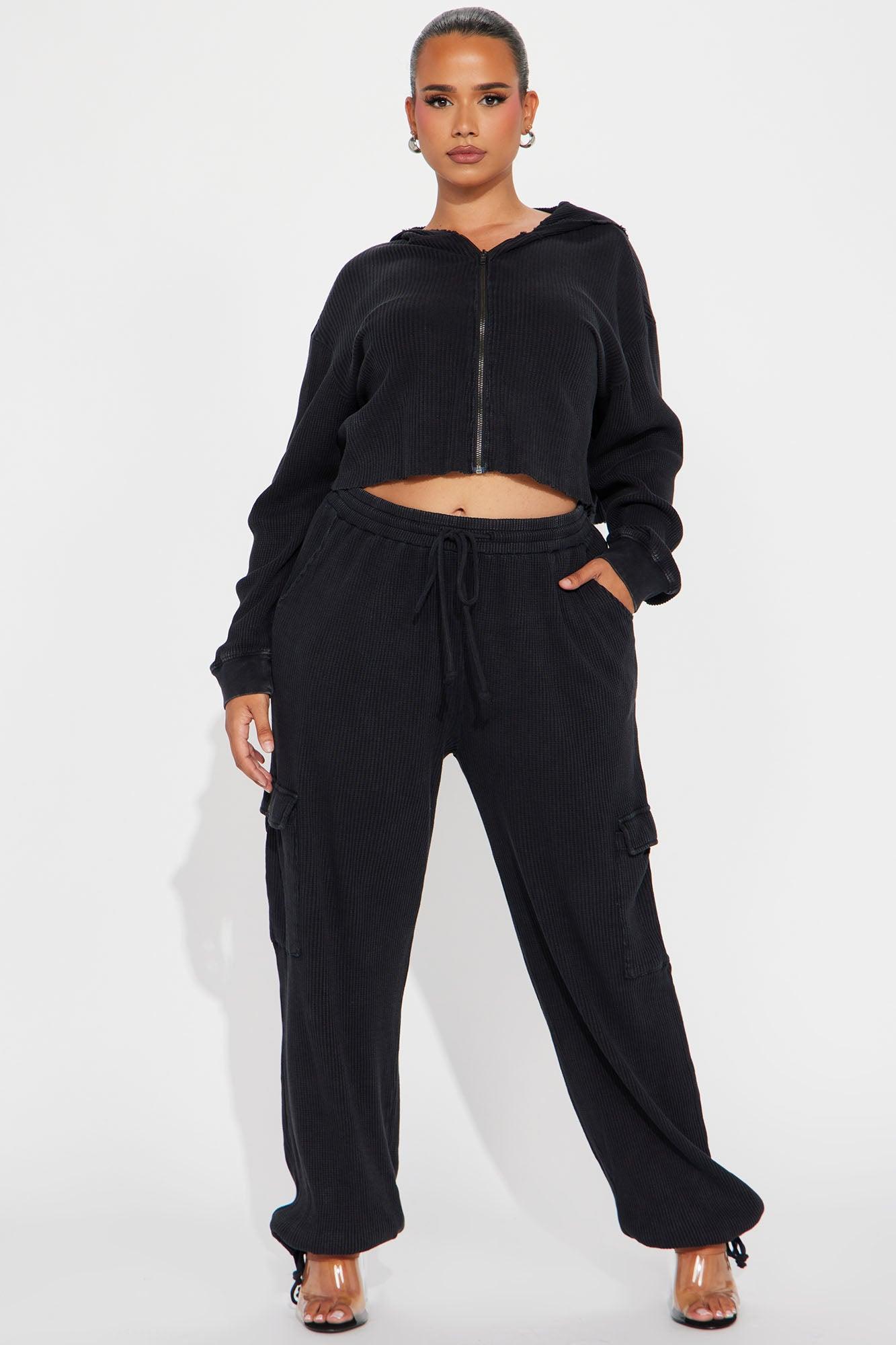 Blair Thermal Pant Set - Black Product Image