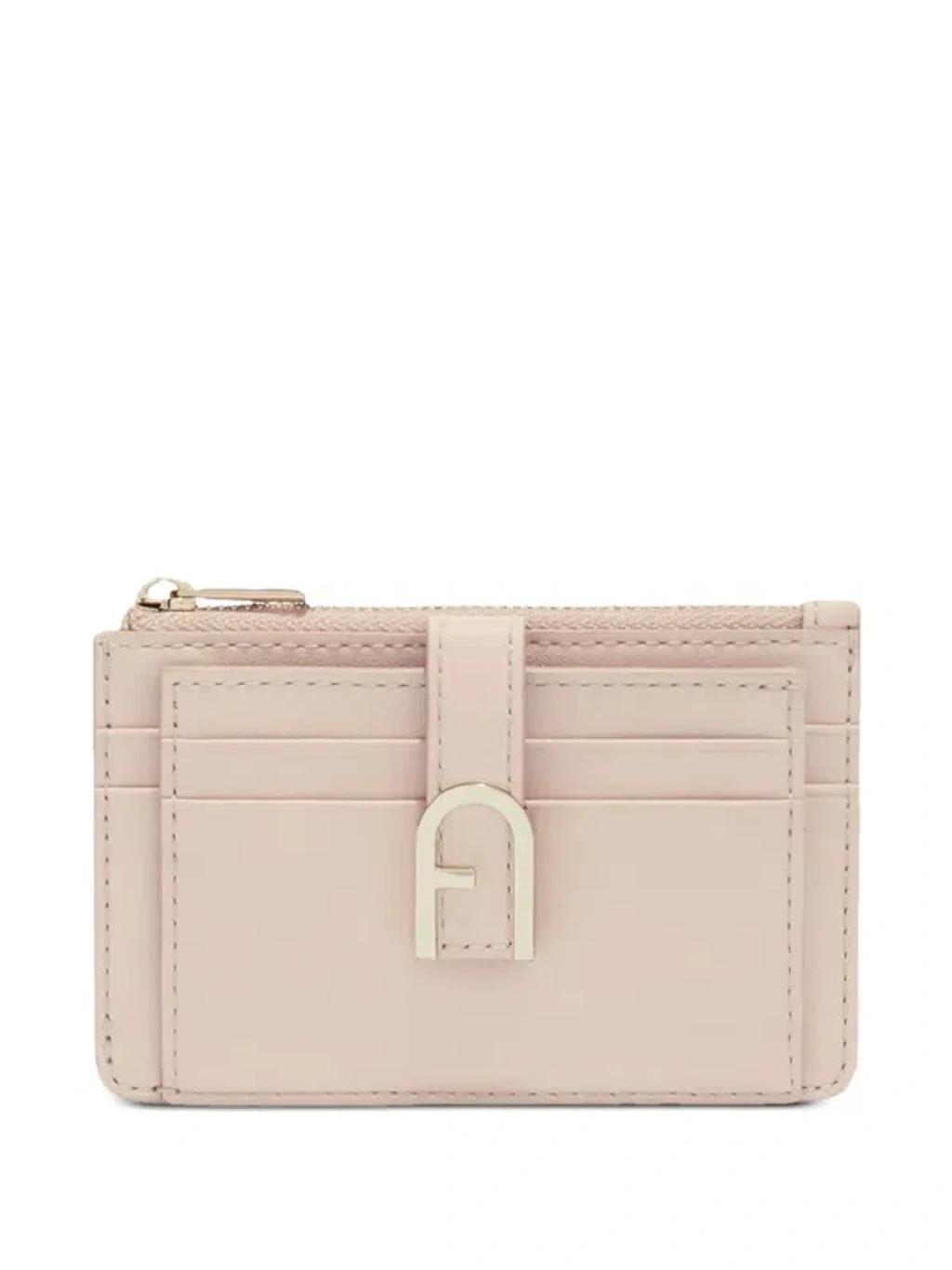 FURLA Leather Wallet In Neutral Product Image