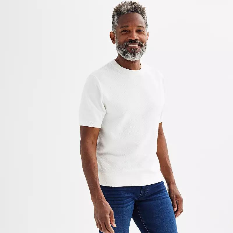 Men's Apt. 9® Textured Sweater Tee, Size: Medium, Ivory Product Image