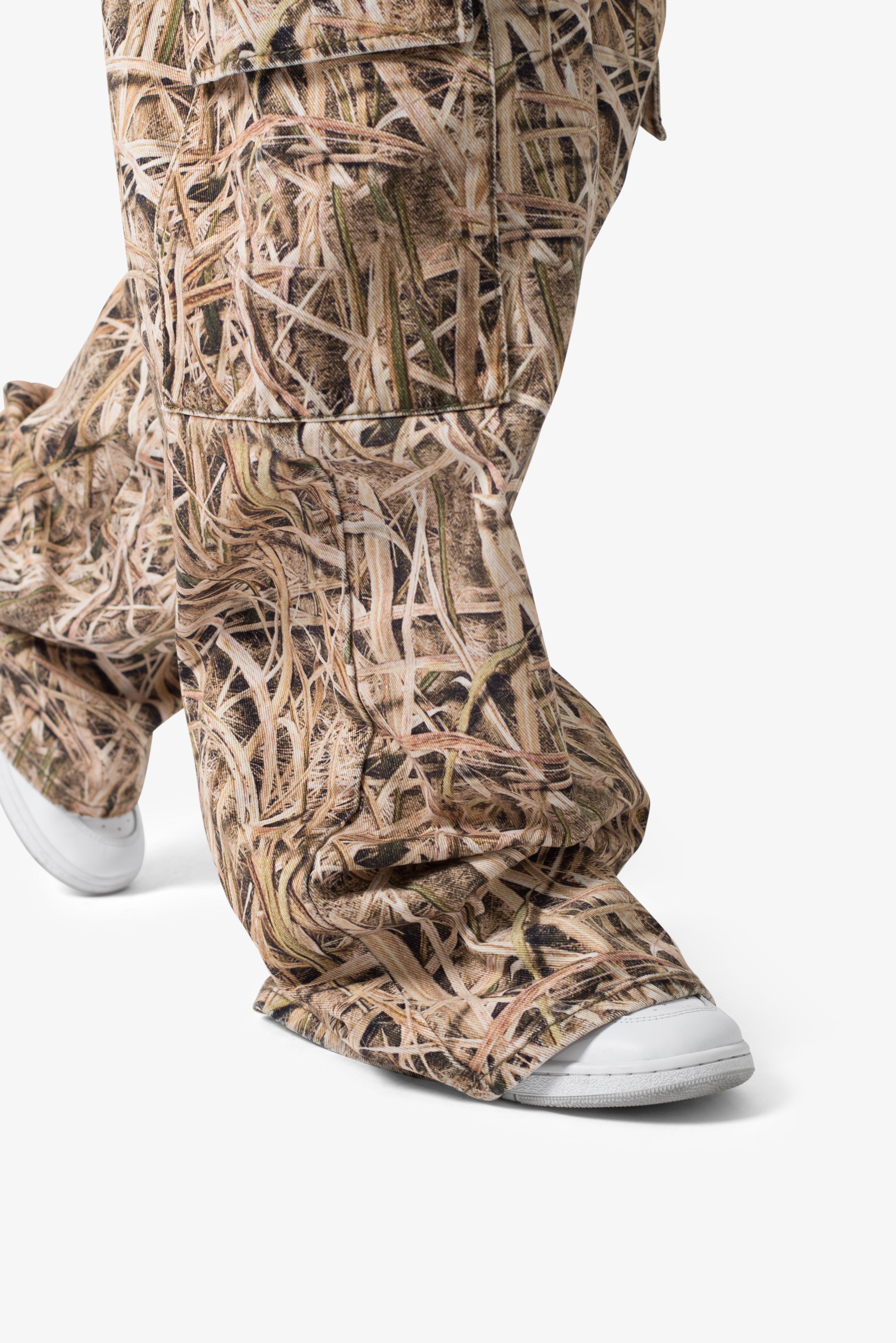 Void Baggy Cargo Denim - Grass Camo Product Image