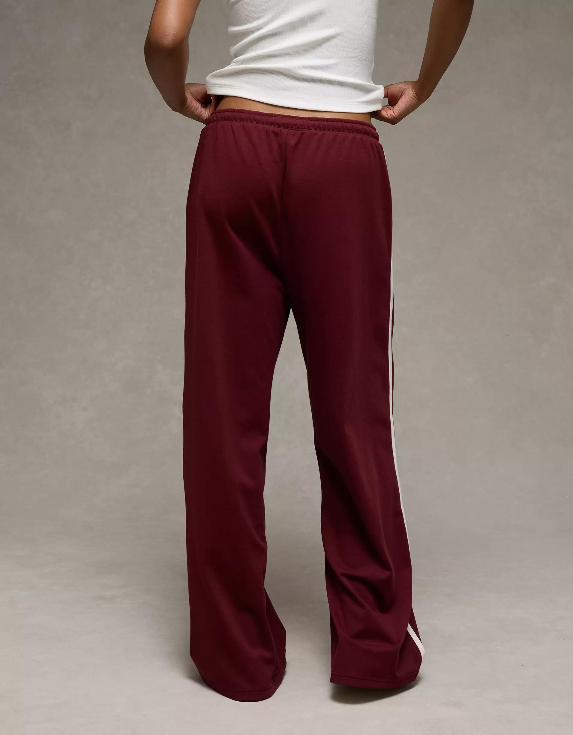 AE Stretch High-Waisted Wide-Leg Track Pant Product Image
