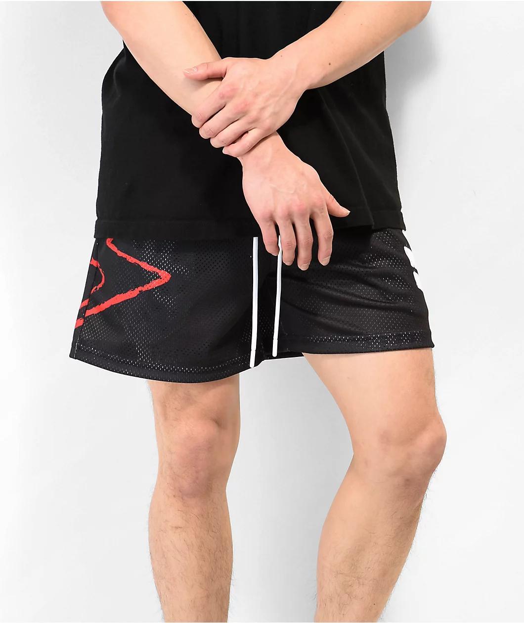 AMP Anarchy Black Mesh Shorts Product Image