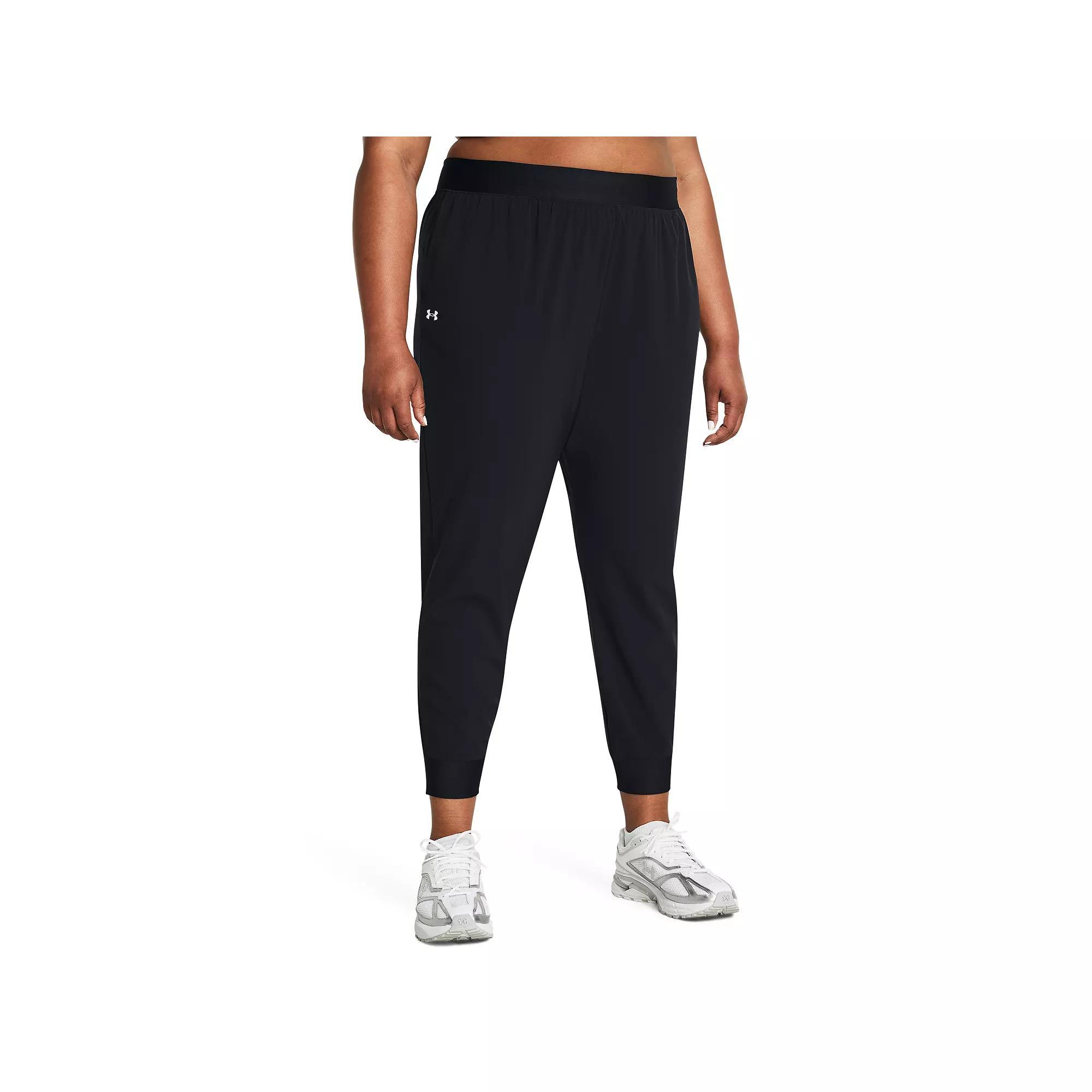 Plus Size Women's Under Armour Rival Woven Pants, Size: 2XL, Black Product Image