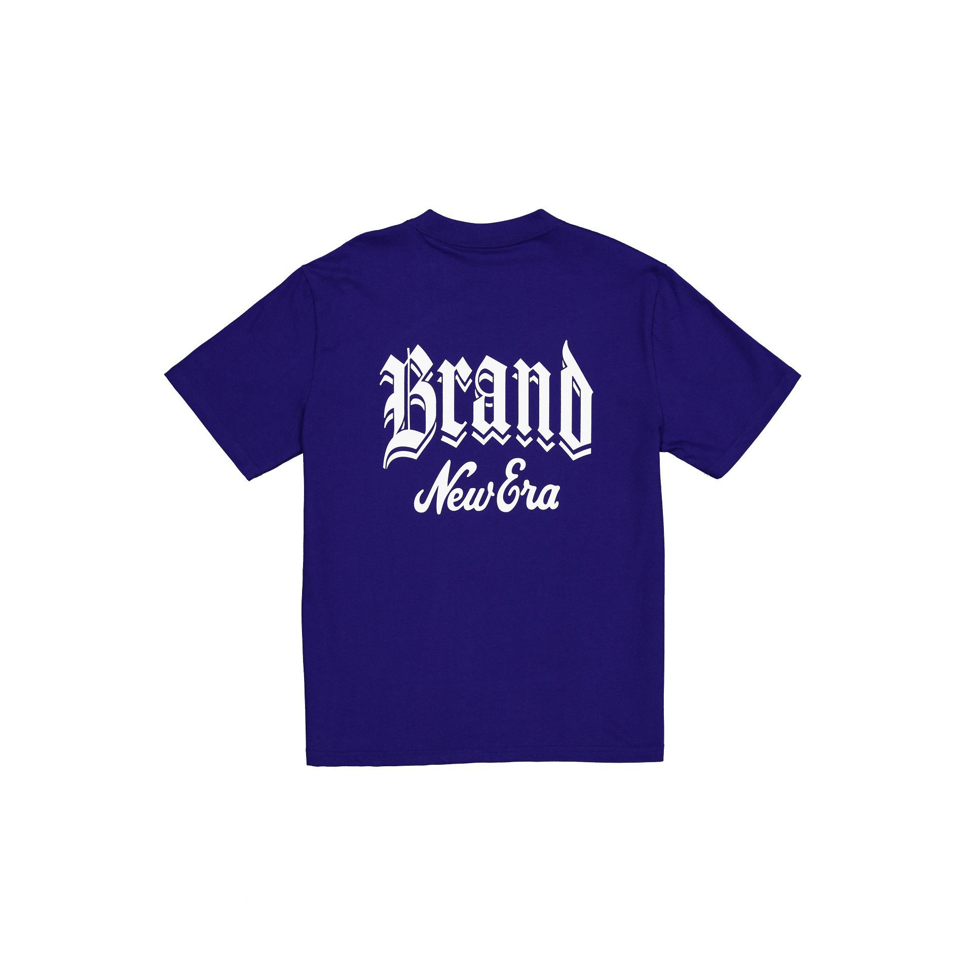 Brand New Era Blackletter Graphic Dark Royal T-Shirt Male Product Image